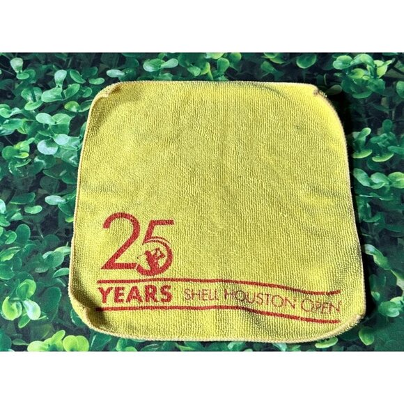 Shell Houston Open 25 Years Towel -Washcloth Size - Picture 1 of 8
